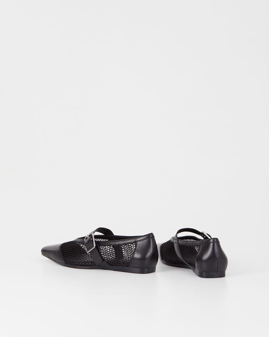 Vagabond Wioletta Ballerinas - Schwarzes, Leder/Netzstoff