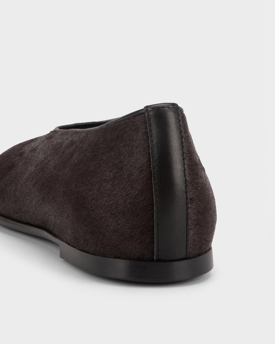 Vagabond Aleya Ballerinas - Dunkelbraunes, Hair-On-Leather