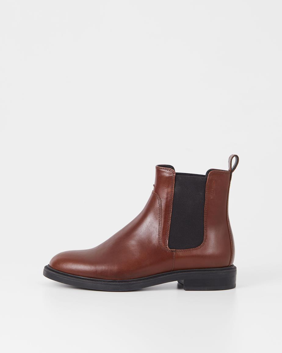 Vagabond Amina Chelsea Boots - Braunes, Leder