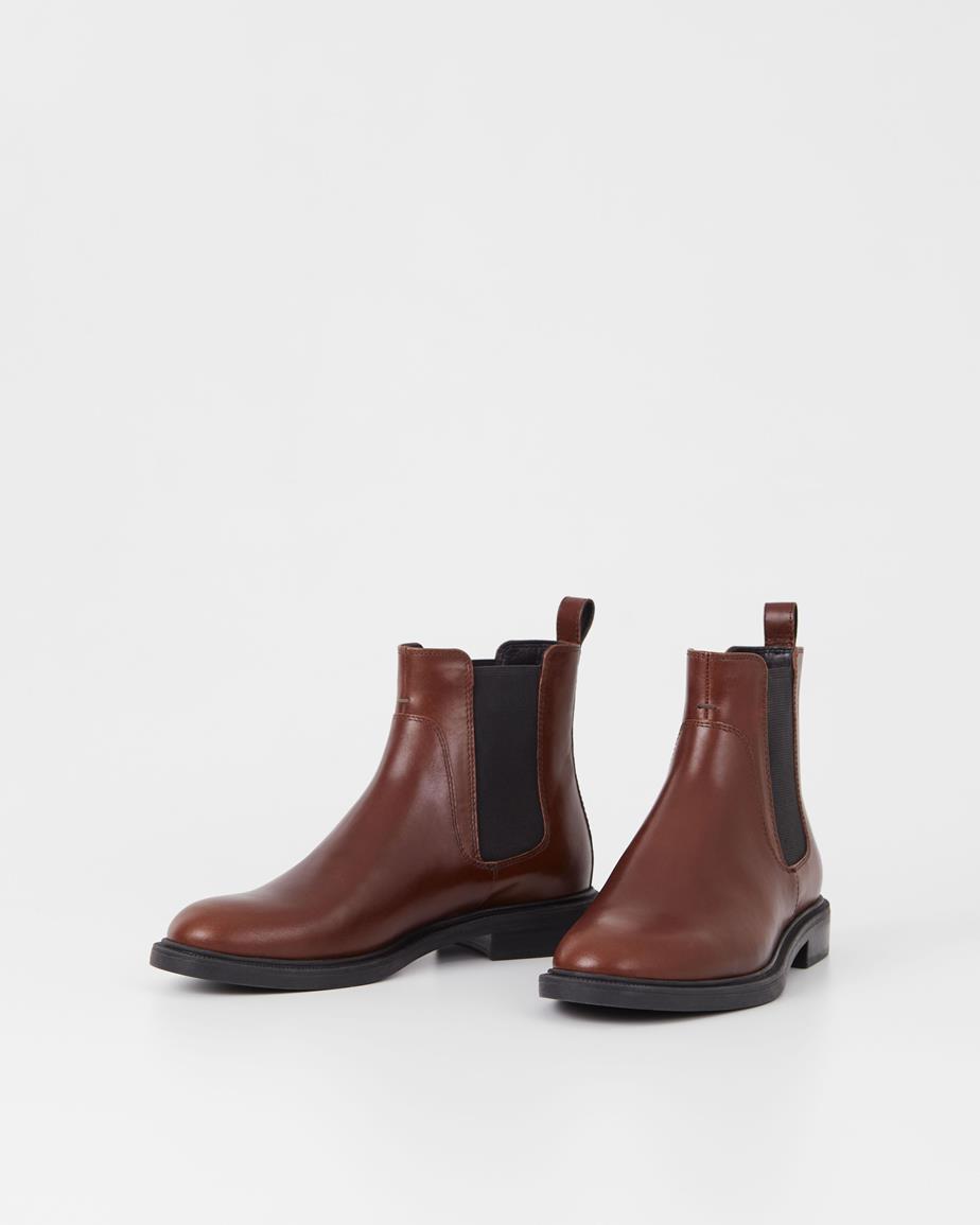 Vagabond Amina Chelsea Boots - Braunes, Leder
