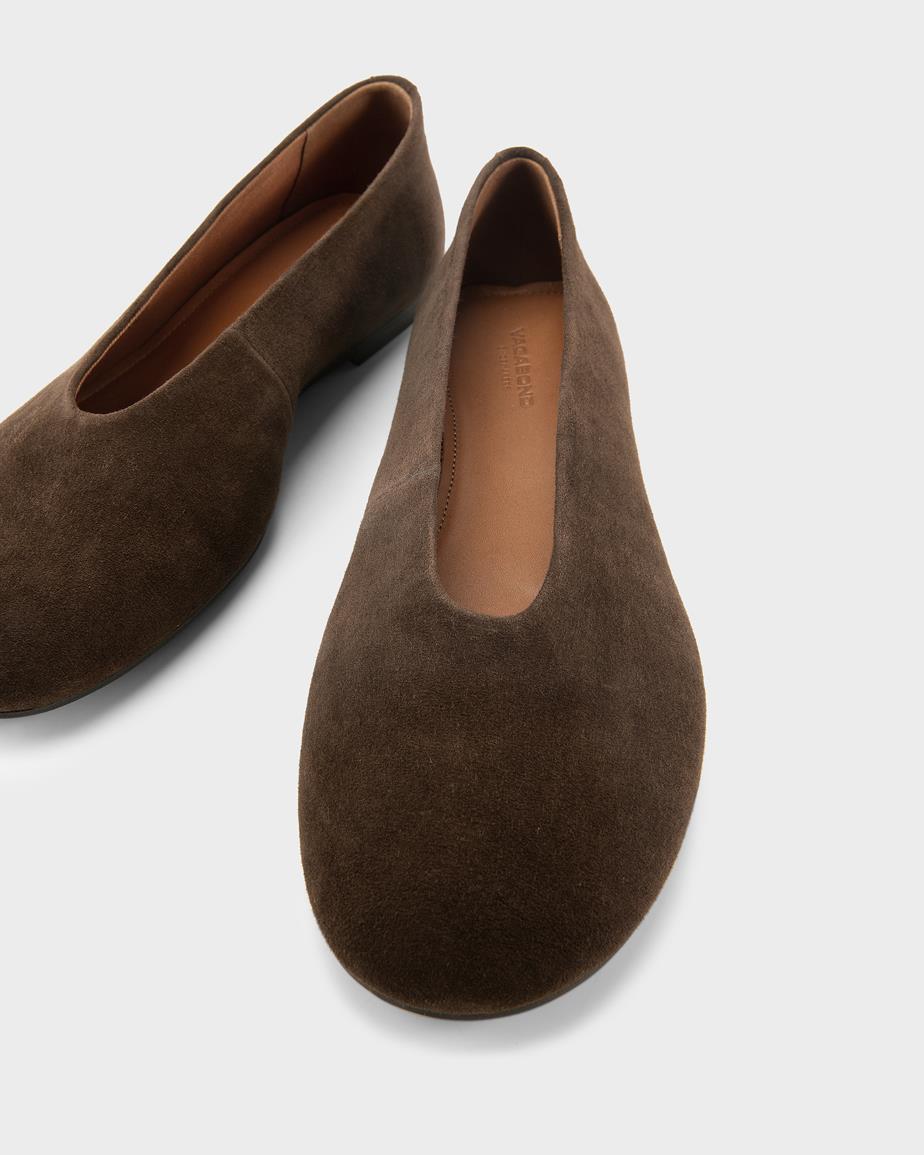Vagabond Aleya Ballerinas - Braunes, Veloursleder