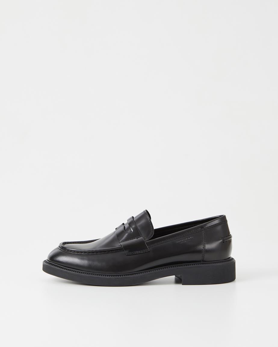 Vagabond Alex M Loafer - Schwarzes, Poliertes Leder