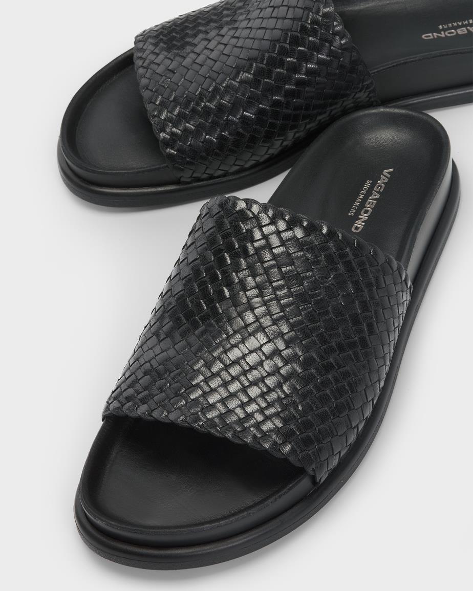 Vagabond Effie Sandalen - Schwarzes, Geflochtenes Leder