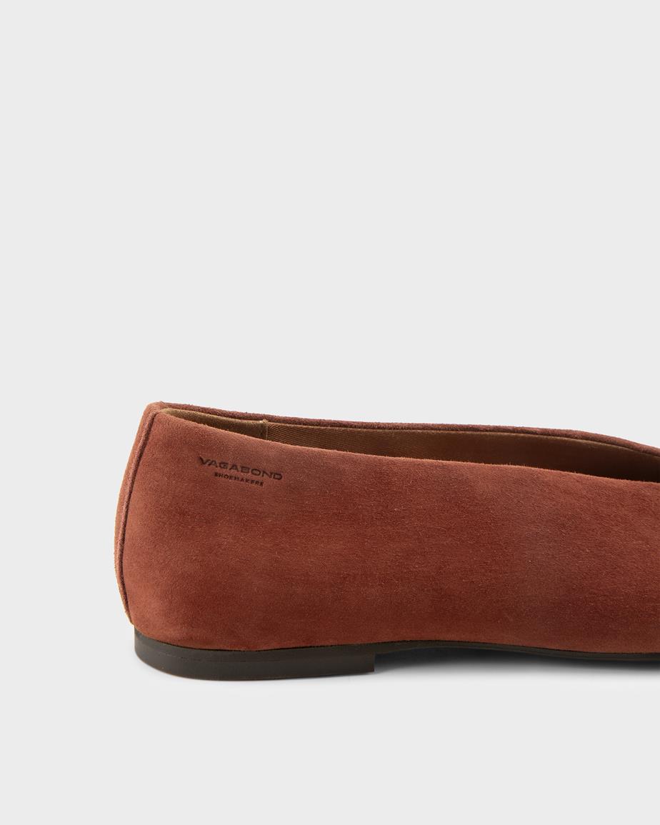 Vagabond Aleya Ballerinas - Dunkelrotes, Veloursleder