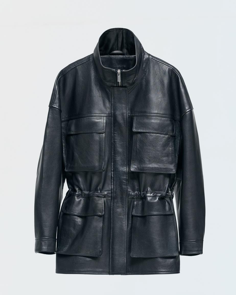 Vagabond Utility Leather Jacket - Schwarzes, Leder