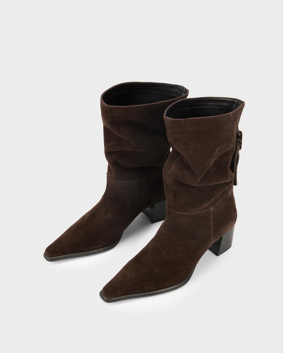 Vagabond Giselle Stiefel - Dunkelbraunes, Veloursleder