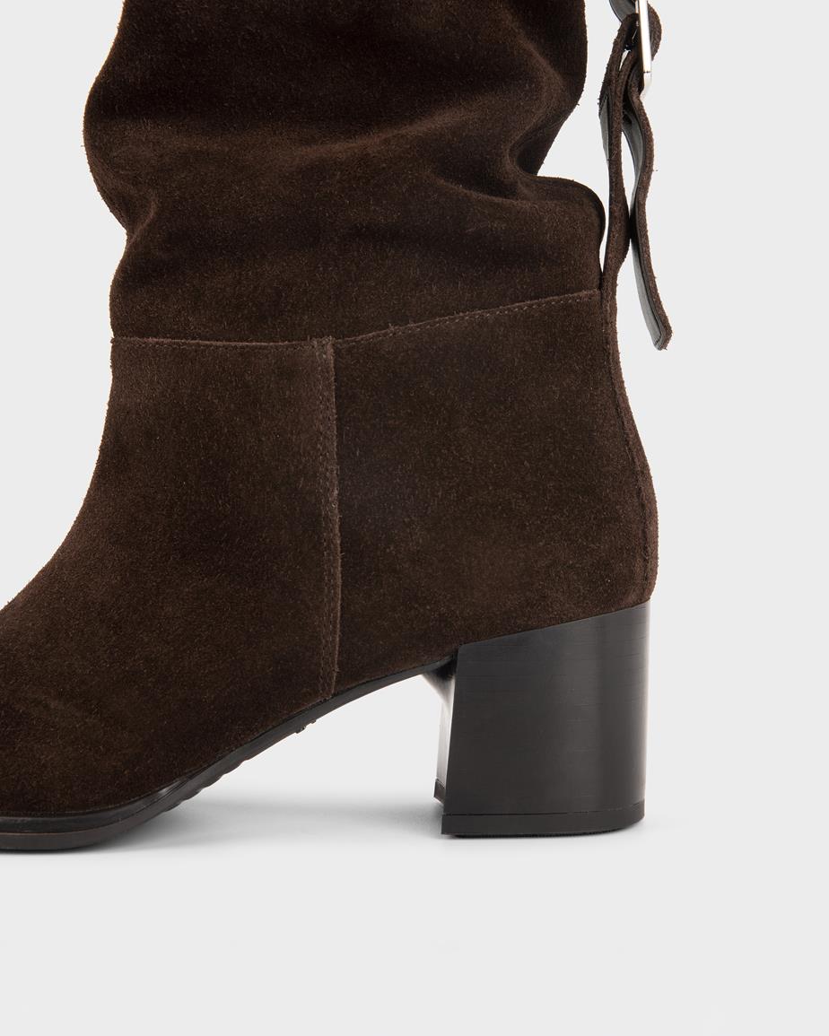 Vagabond Giselle Stiefel - Dunkelbraunes, Veloursleder