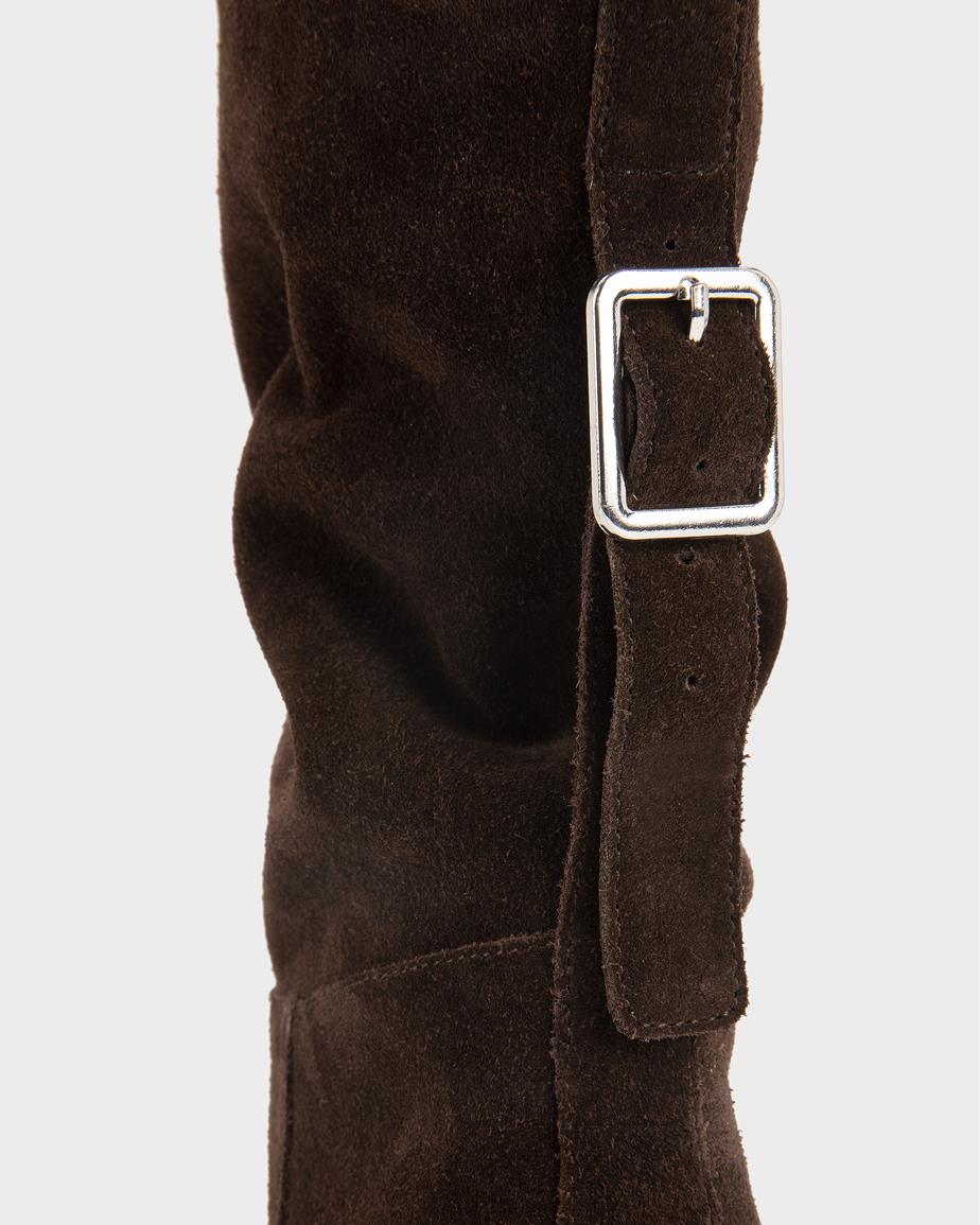 Vagabond Giselle Stiefel - Dunkelbraunes, Veloursleder