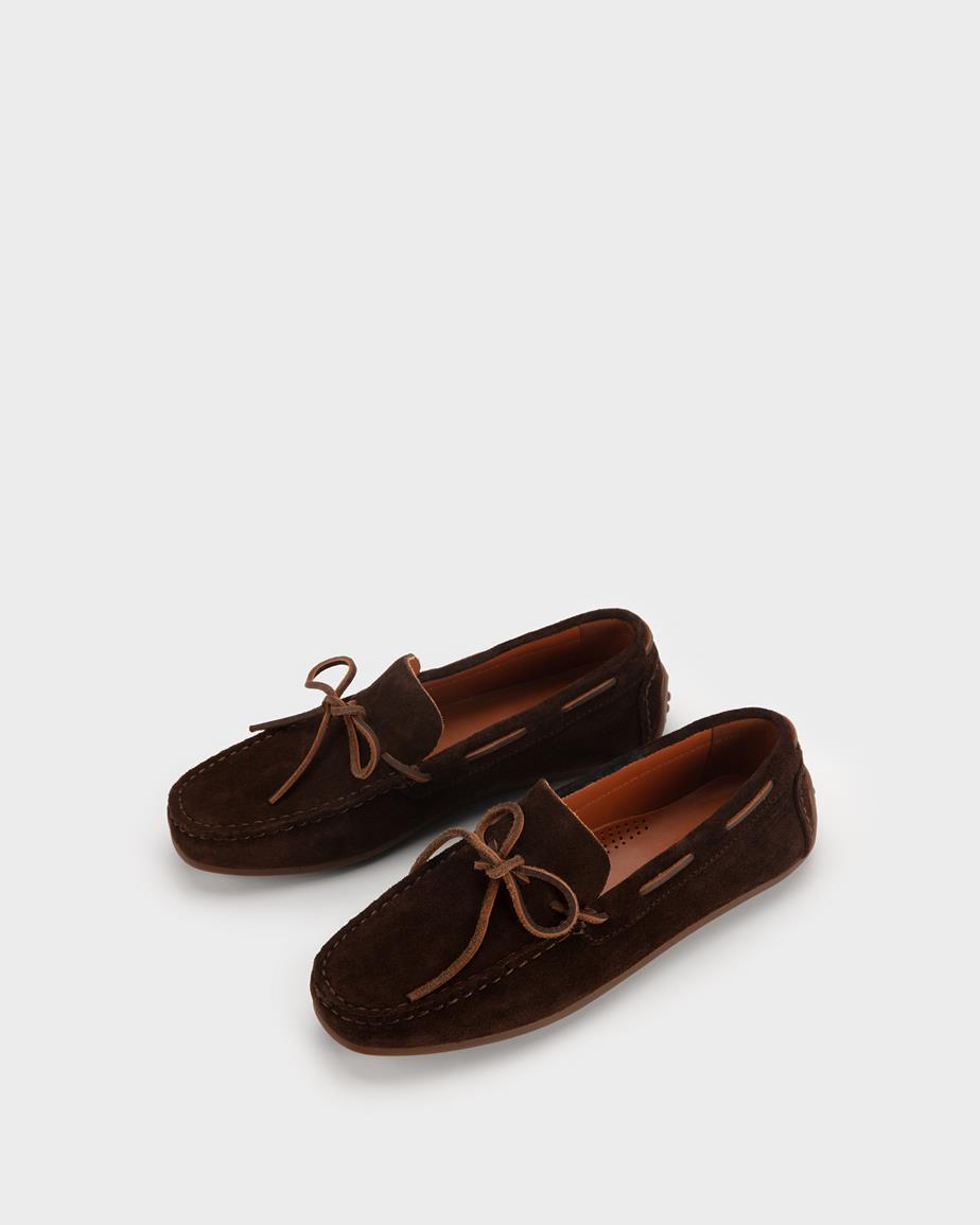 Vagabond Larissa Loafer - Dunkelbraunes, Veloursleder