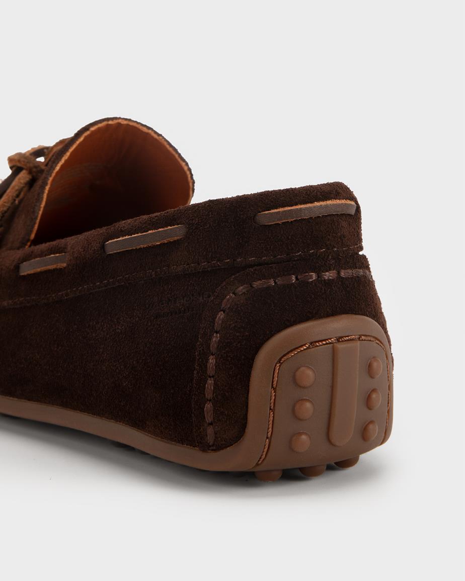 Vagabond Larissa Loafer - Dunkelbraunes, Veloursleder