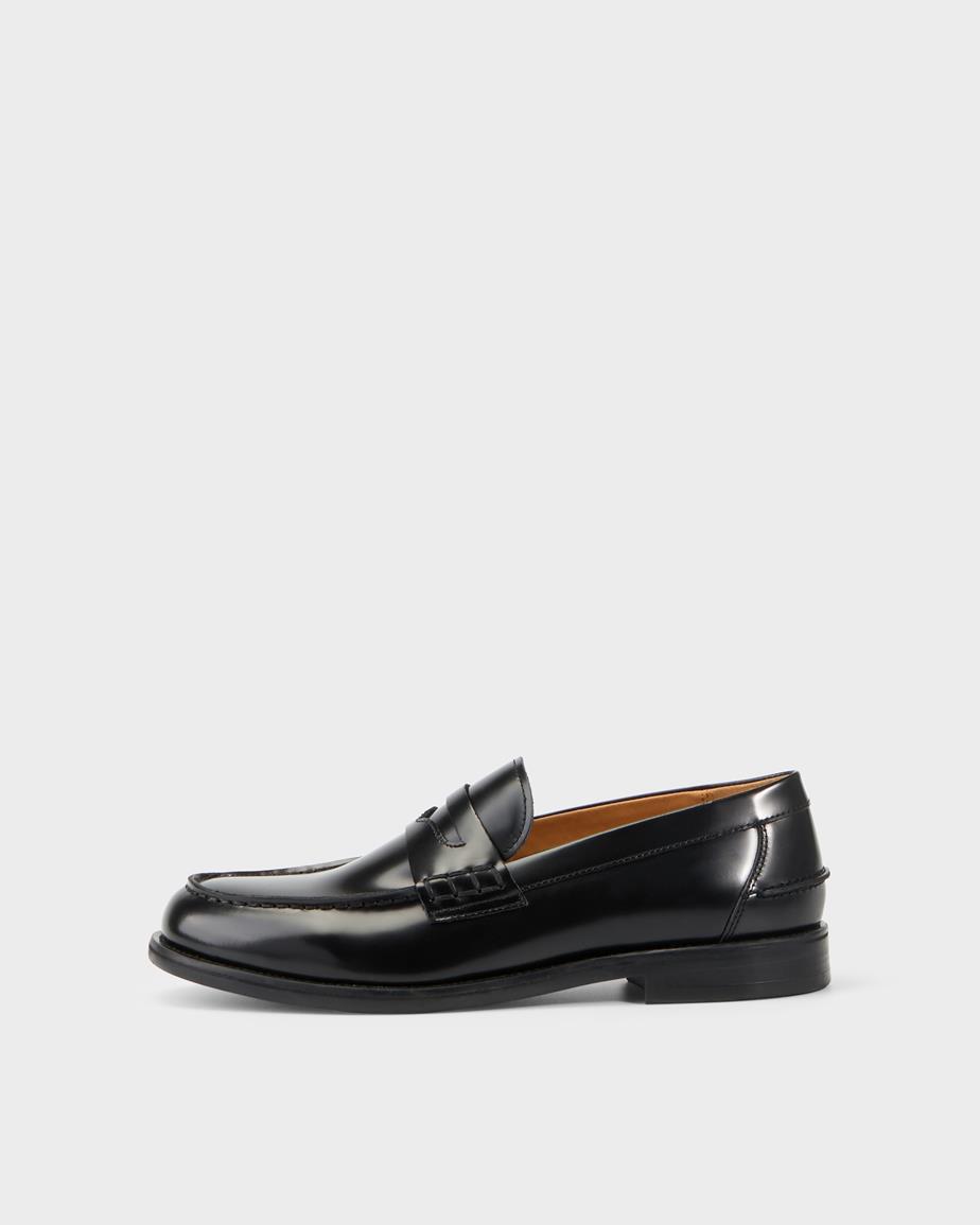 Vagabond Steven Loafer - Schwarzes, Poliertes Leder