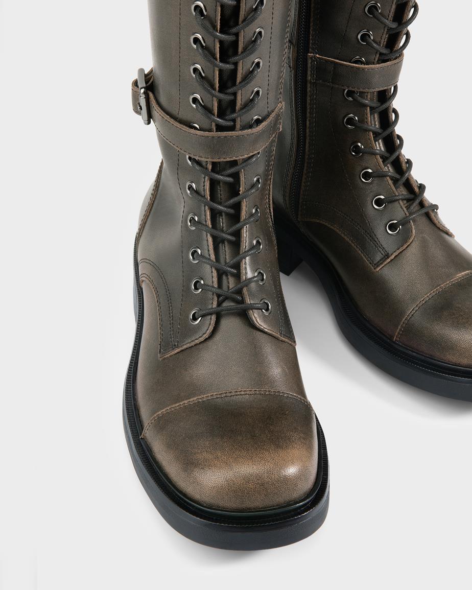 Vagabond Karlie Hohe Stiefel - Braunes, Gebürstet Leder