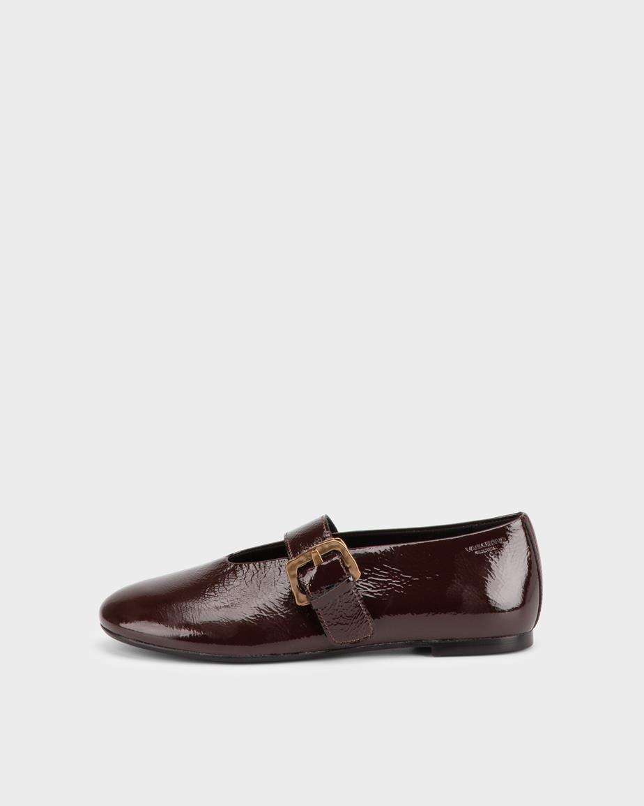 Vagabond Aleya Ballerinas - Dunkelbraunes, Lackleder