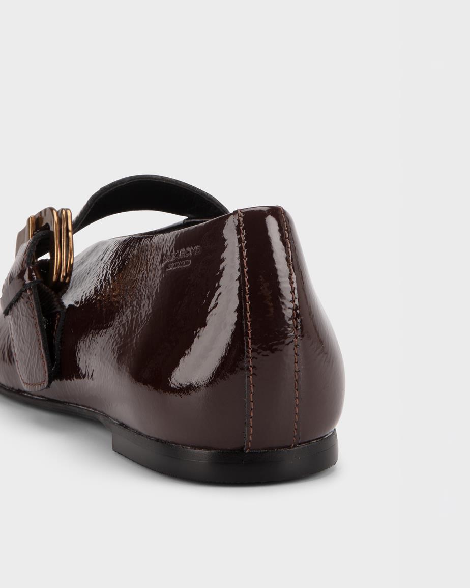 Vagabond Aleya Ballerinas - Dunkelbraunes, Lackleder