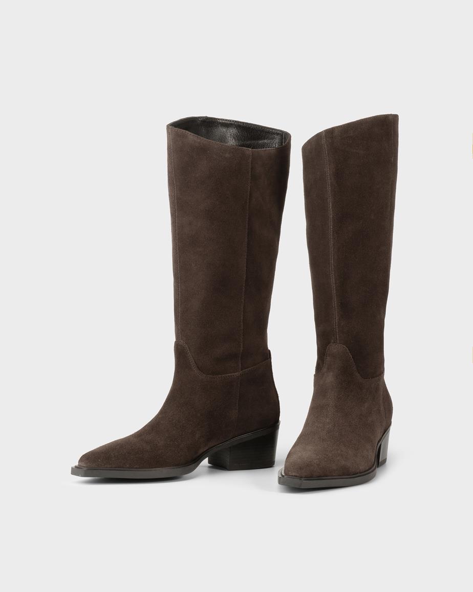 Vagabond Kelsey Hohe Stiefel - Braunes, Veloursleder