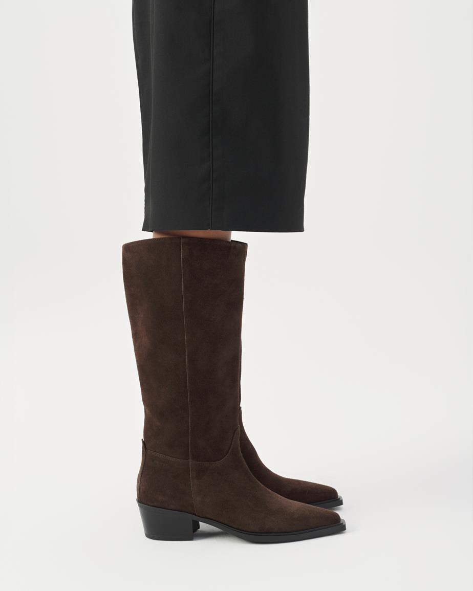 Vagabond Kelsey Hohe Stiefel - Braunes, Veloursleder