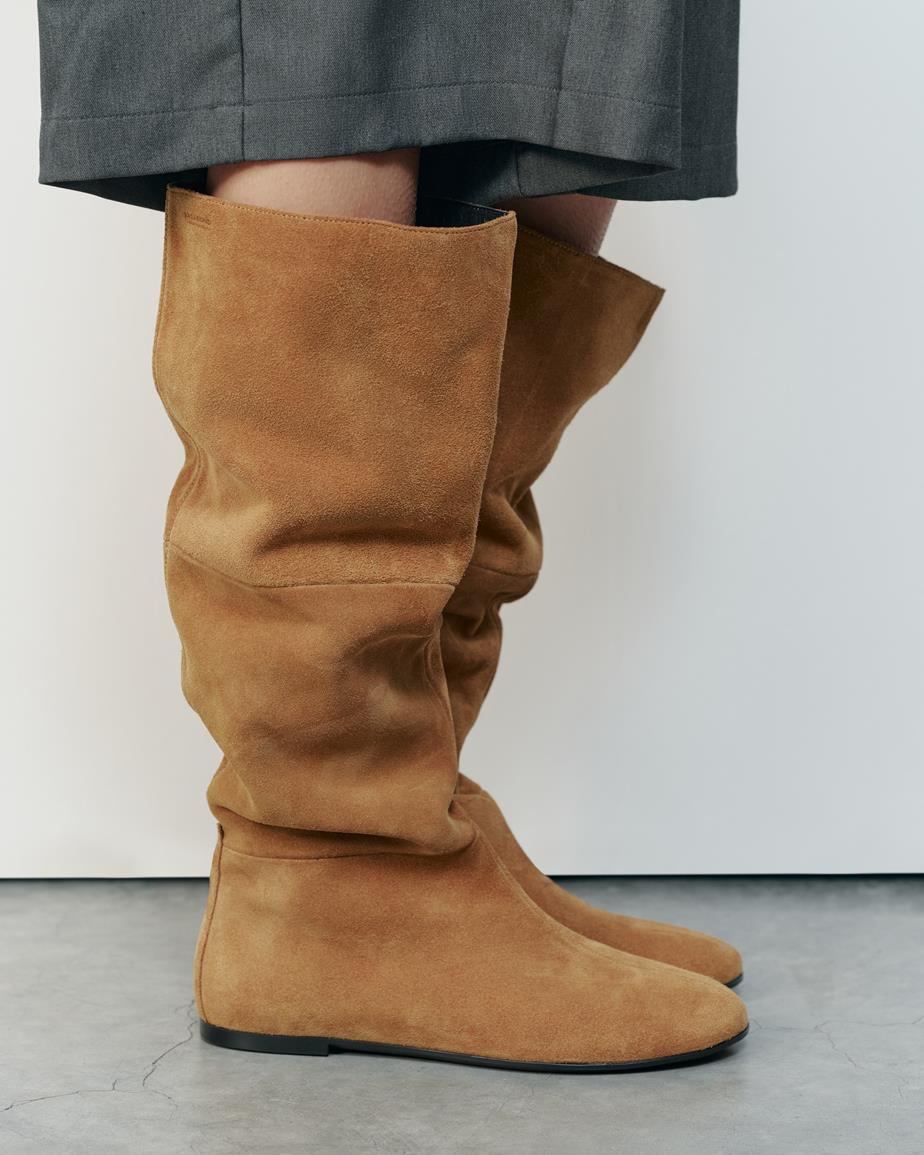 Vagabond Aleya Hohe Stiefel - Beiges, Veloursleder