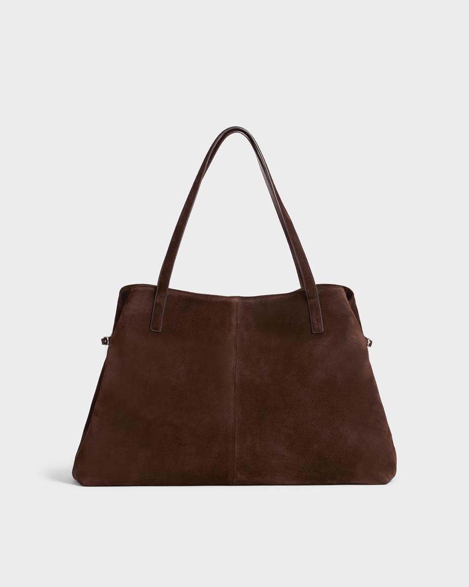 Vagabond Cannes Tasche - Dunkelbraunes, Veloursleder