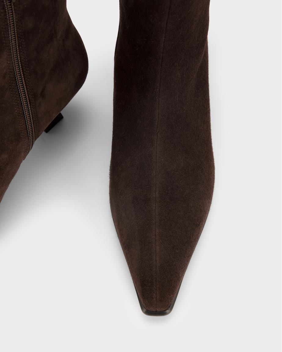 Vagabond Elly Stiefel - Dunkelbraunes, Veloursleder