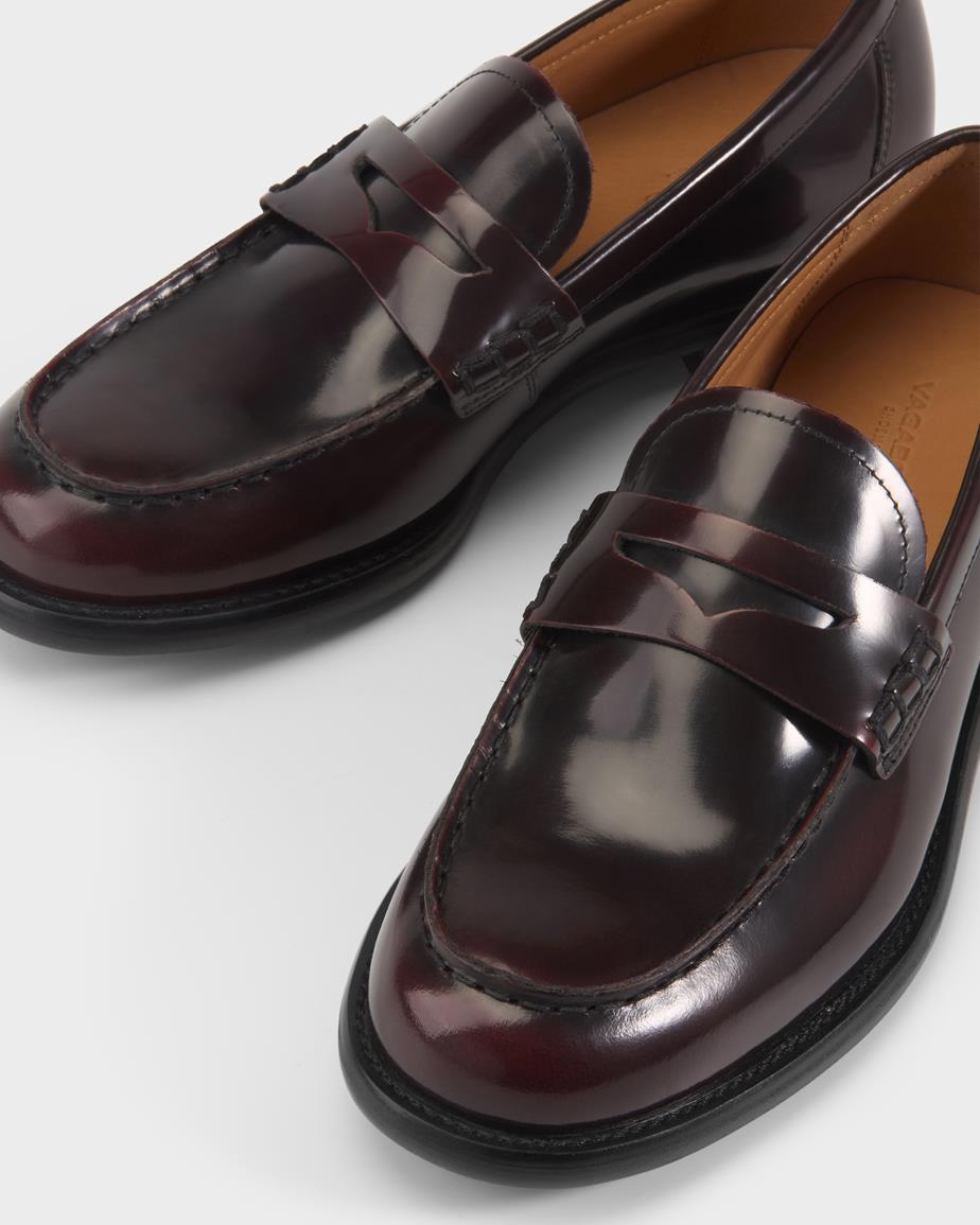 Vagabond Linn Loafer - Dunkelrotes, Poliertes Leder