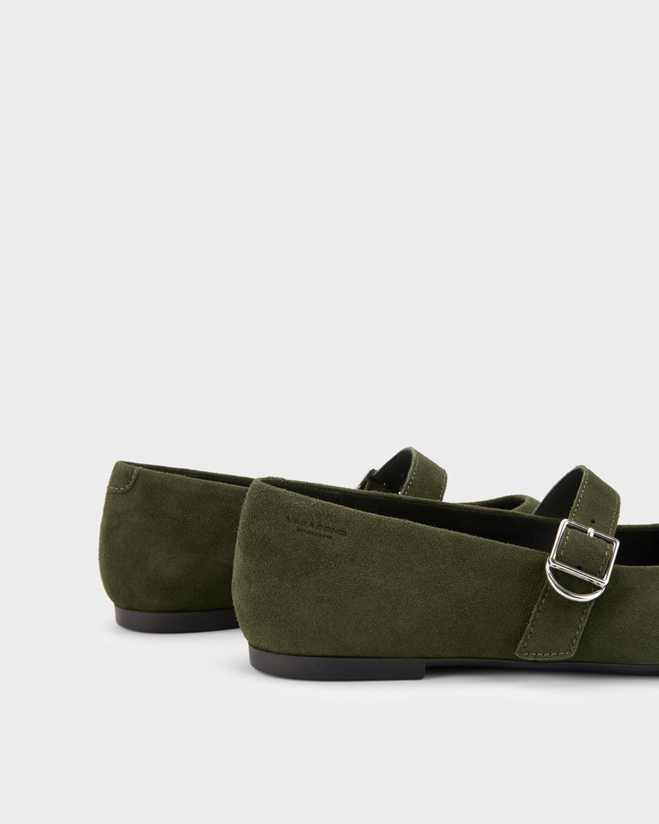 Vagabond Jolin Ballerinas - Dunkelgrün, Veloursleder