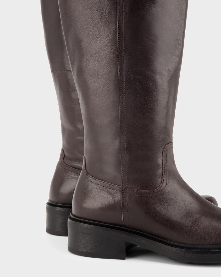Vagabond Karlie Hohe Stiefel - Dunkelbraunes, Leder
