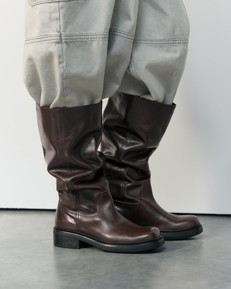 Vagabond Karlie Hohe Stiefel - Dunkelbraunes, Leder