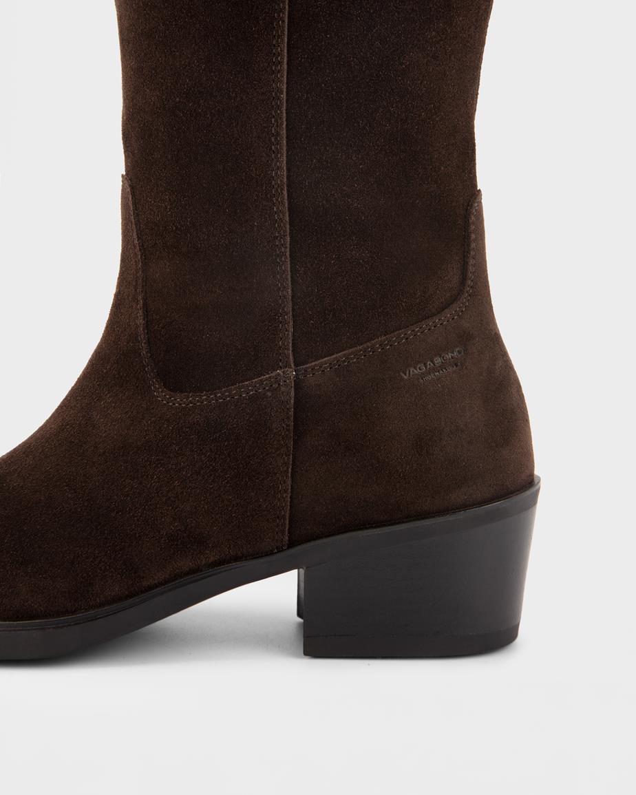 Vagabond Kelsey Stiefel - Dunkelbraunes, Veloursleder