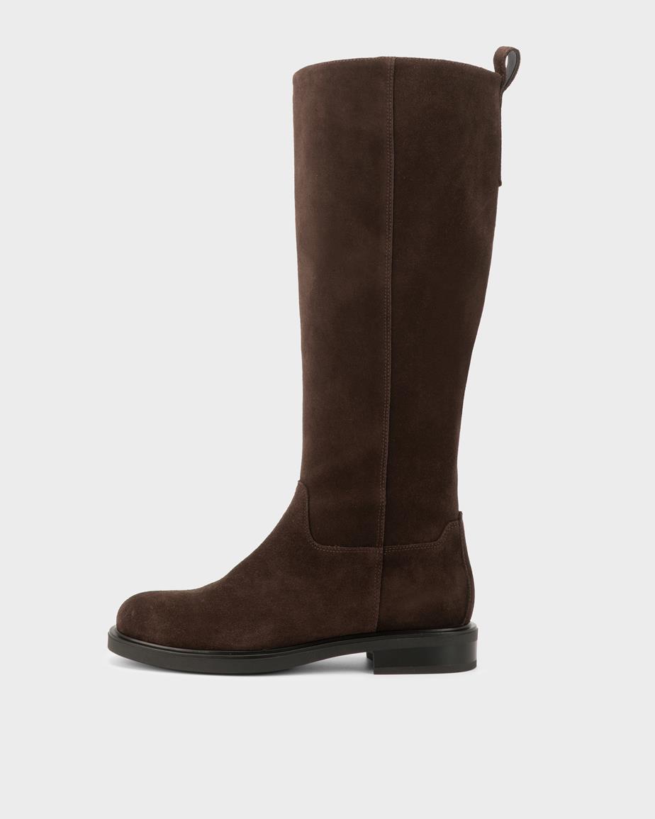 Vagabond Freya Hohe Stiefel - Dunkelbraunes, Veloursleder