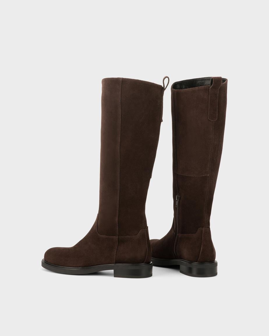 Vagabond Freya Hohe Stiefel - Dunkelbraunes, Veloursleder