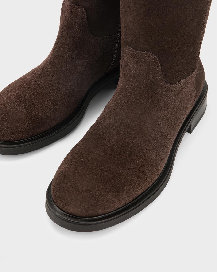 Vagabond Freya Hohe Stiefel - Dunkelbraunes, Veloursleder