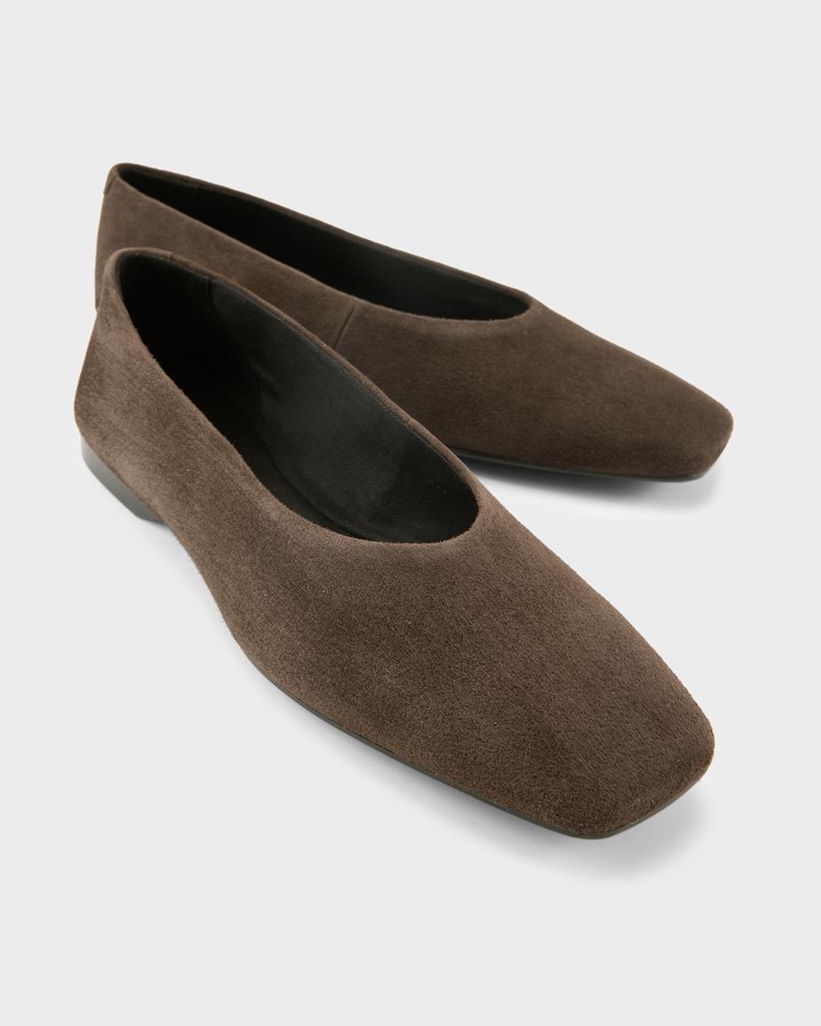 Vagabond Delia Ballerinas - Dunkelbraunes, Veloursleder