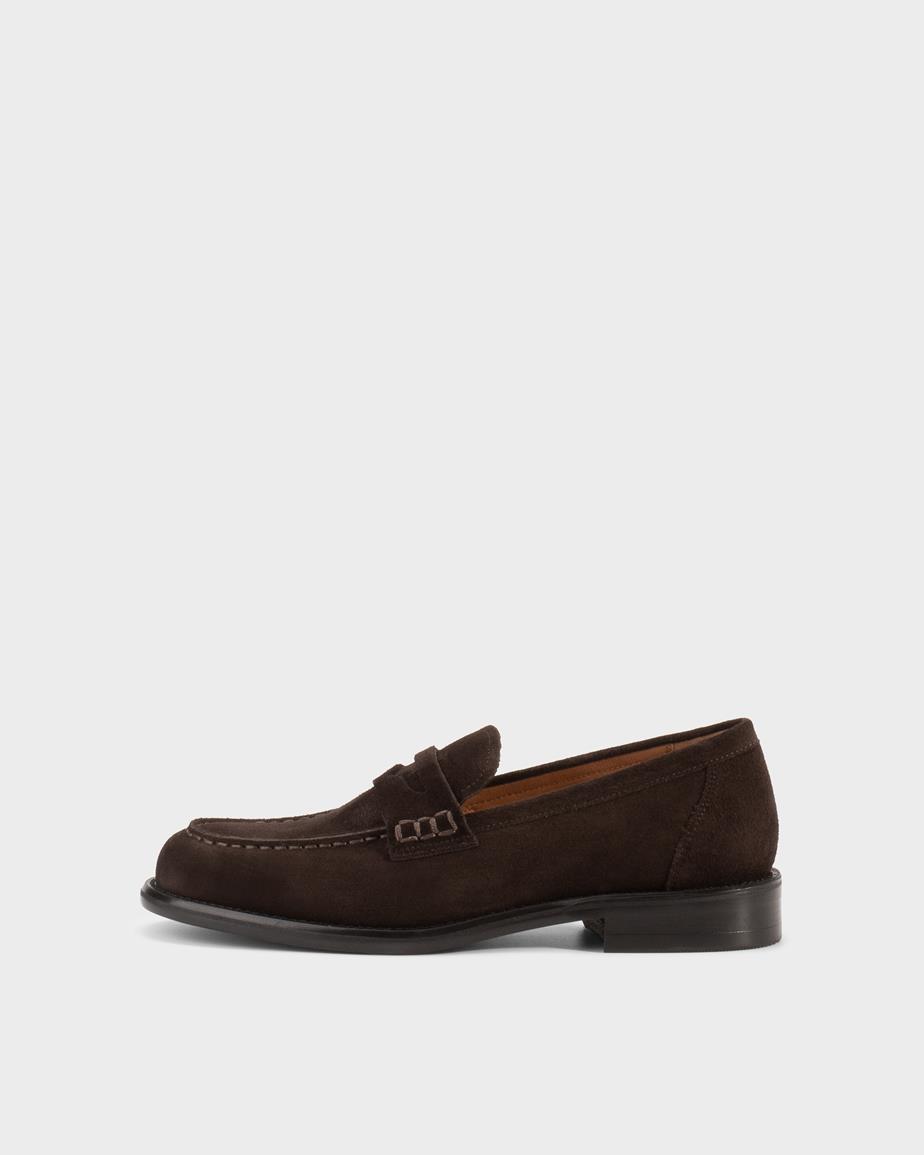 Vagabond Linn Loafer - Dunkelbraunes, Veloursleder