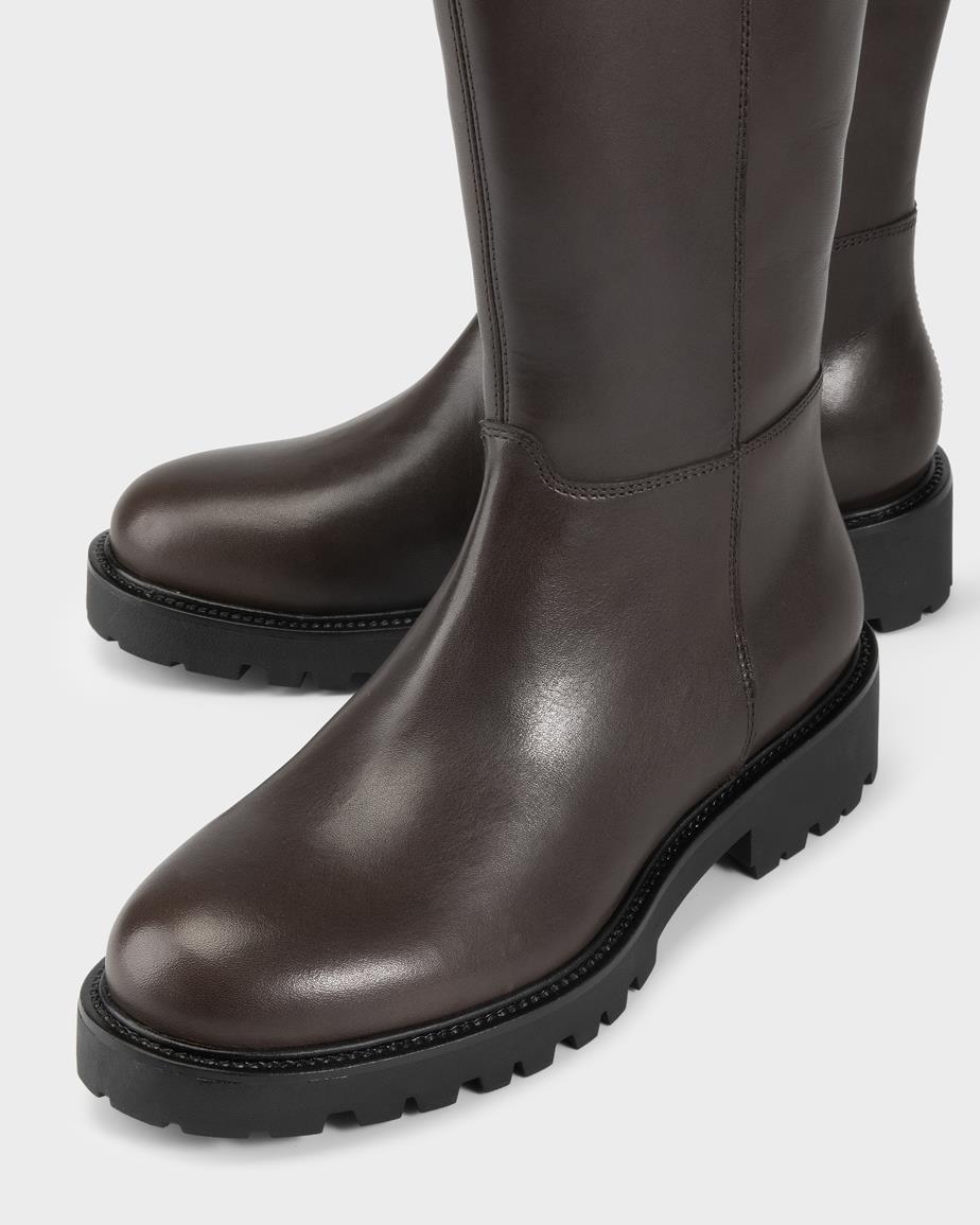Vagabond Kenova Hohe Stiefel - Dunkelbraunes, Leder