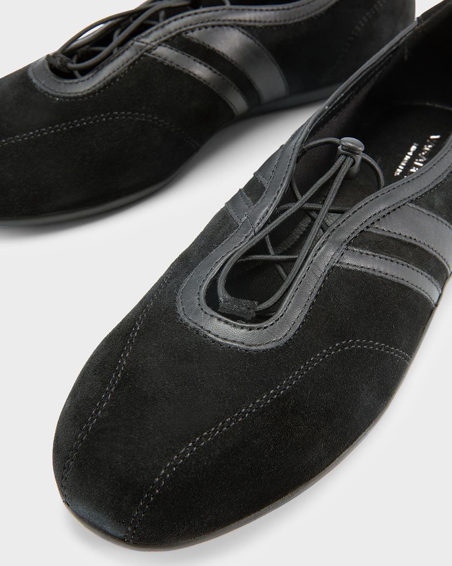 Vagabond Hollie Ballerinas - Schwarzes, Veloursleder
