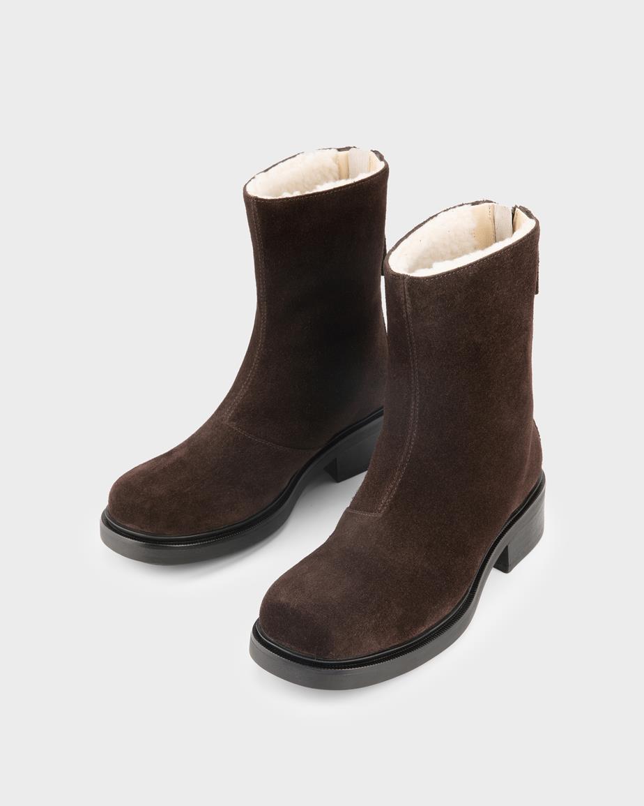 Vagabond Karlie Stiefel - Dunkelbraunes, Veloursleder