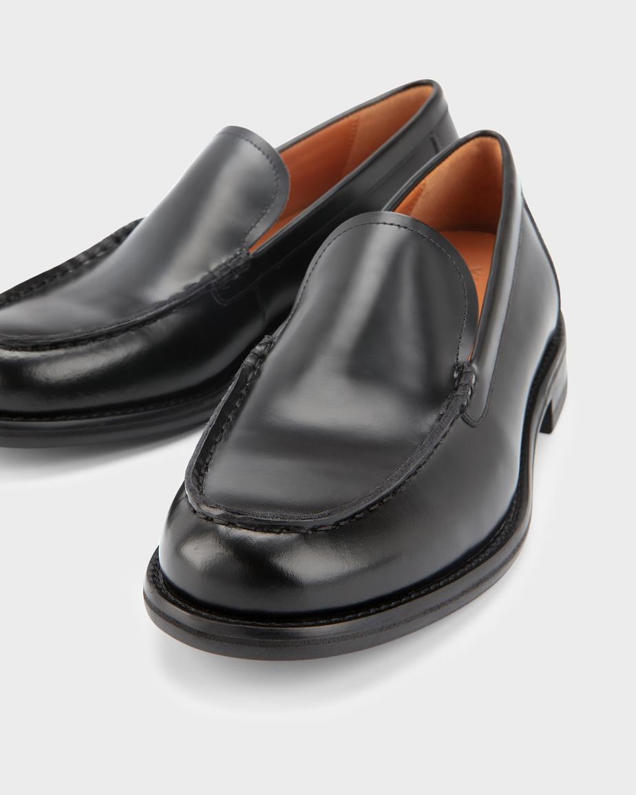 Vagabond Linn Loafer - Schwarzes, Poliertes Leder