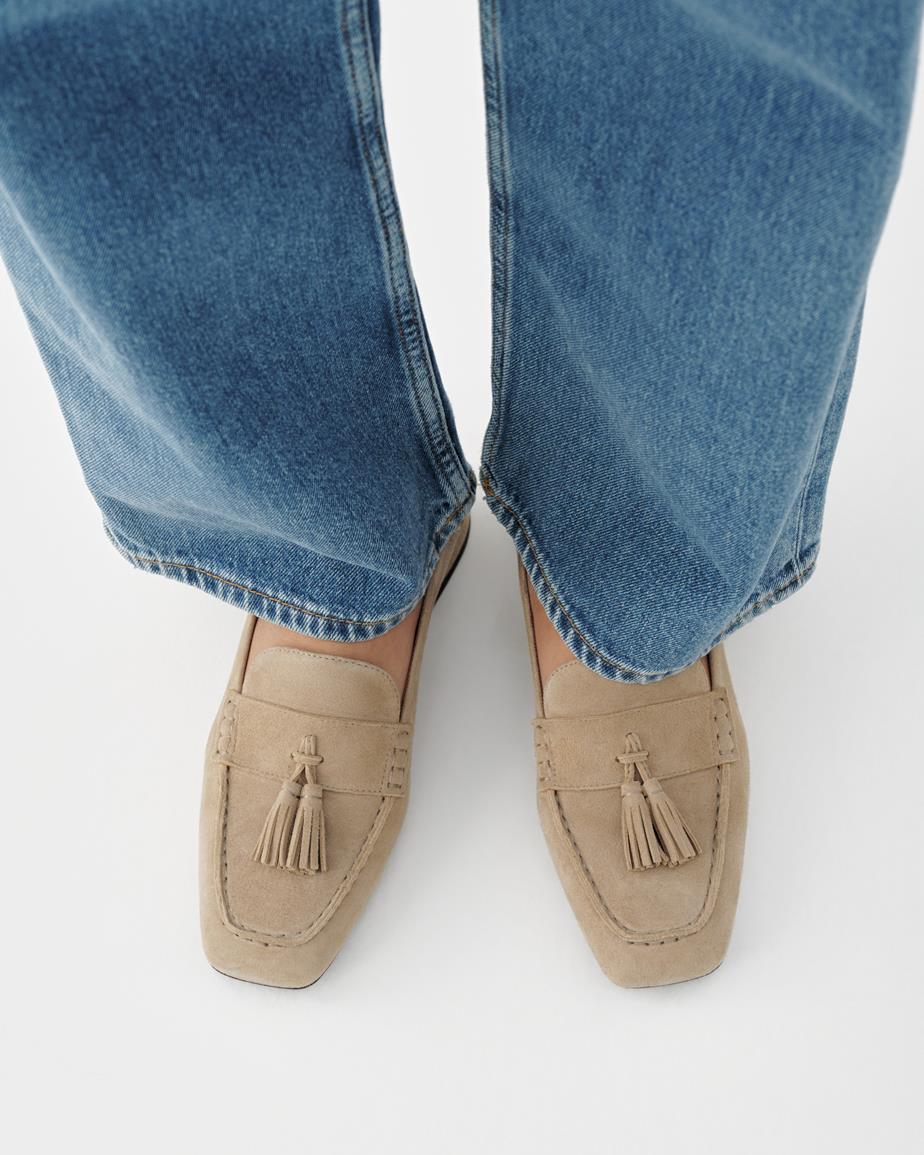 Vagabond Debbi Loafer - Beiges, Veloursleder
