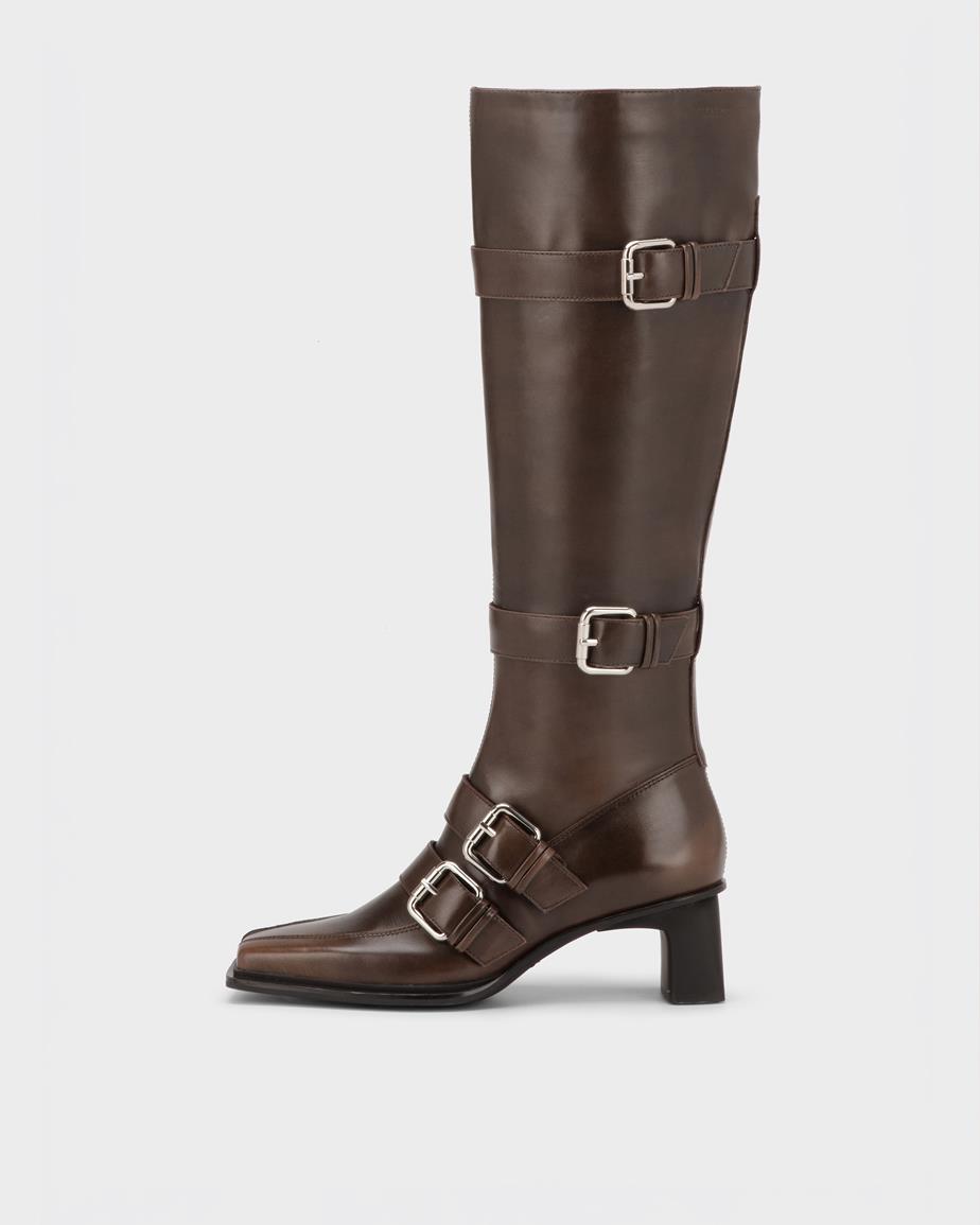 Vagabond Elvina Hohe Stiefel - Braunes, Gebürstet Leder