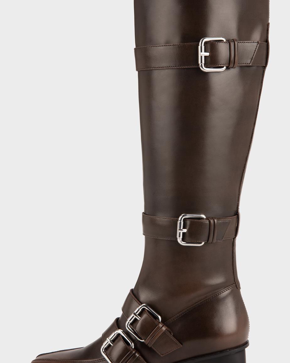 Vagabond Elvina Hohe Stiefel - Braunes, Gebürstet Leder