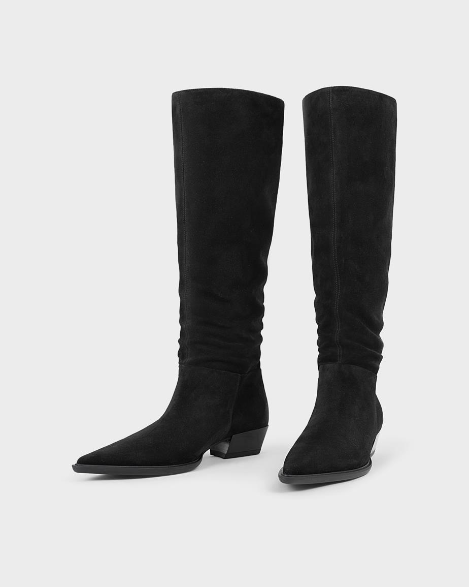Vagabond Cassie Hohe Stiefel - Schwarzes, Veloursleder