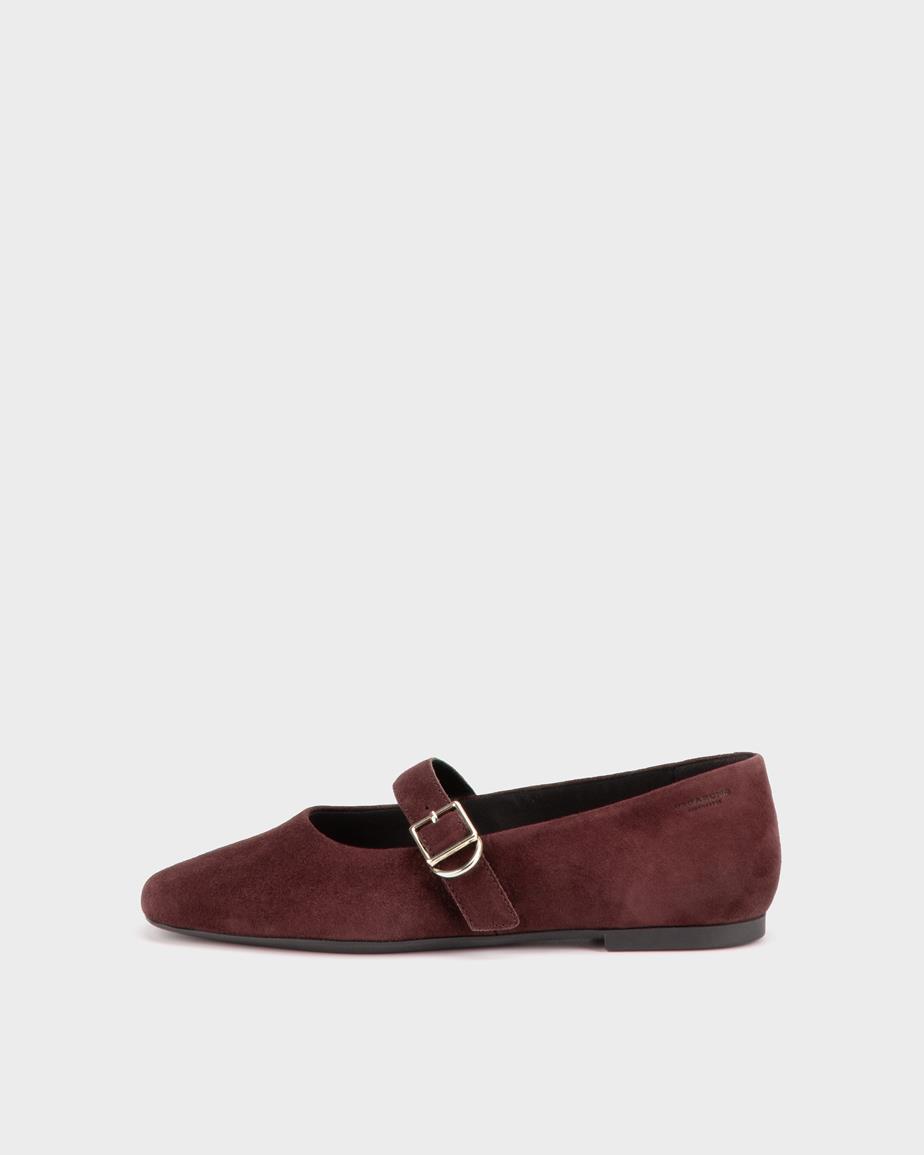 Vagabond Jolin Ballerinas - Dunkelrotes, Veloursleder