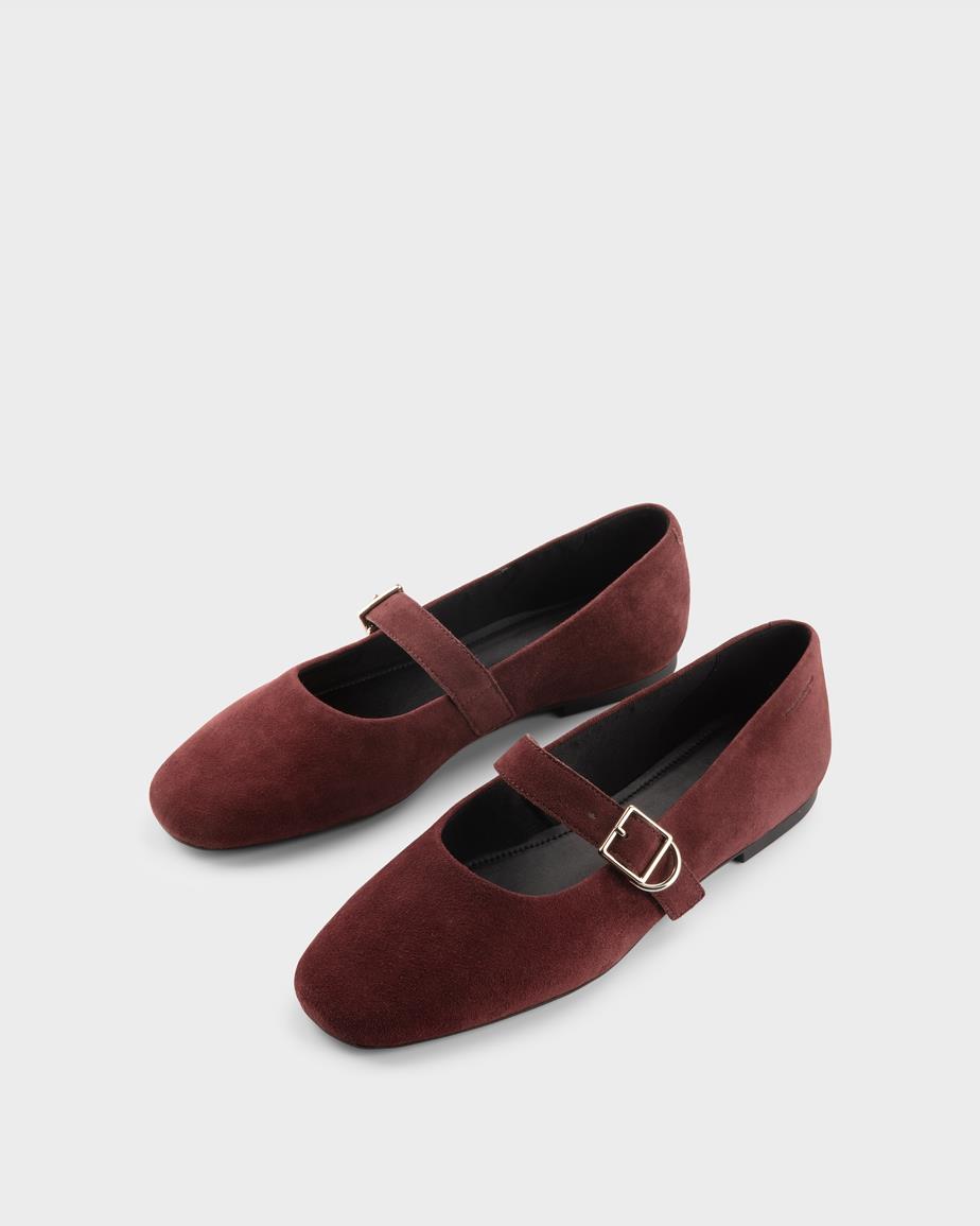 Vagabond Jolin Ballerinas - Dunkelrotes, Veloursleder