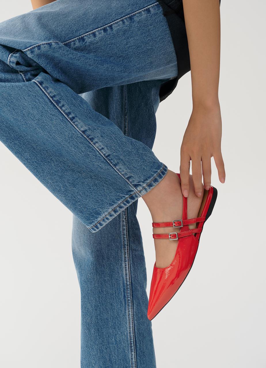 Vagabond Hermine Ballerinas - Rotes, Lackleder
