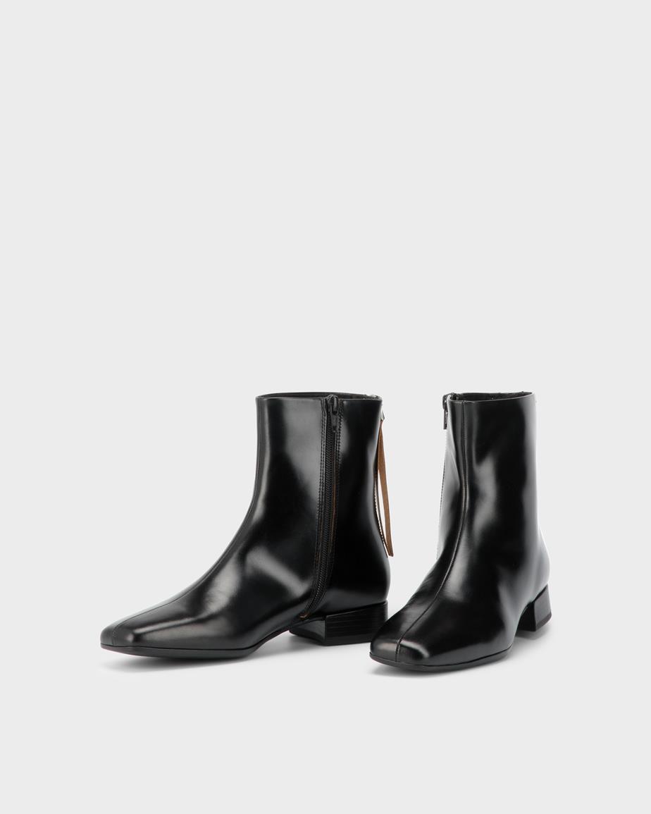 Vagabond Mona Stiefel - Schwarzes, Leder/Kontrastkanten