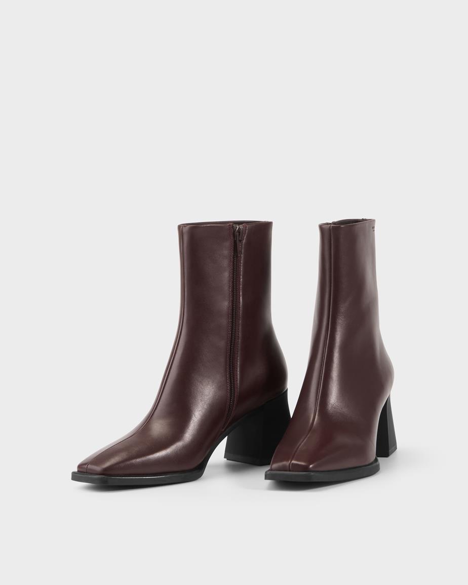 Vagabond Hedda Stiefeletten - Dunkelrotes, Leder
