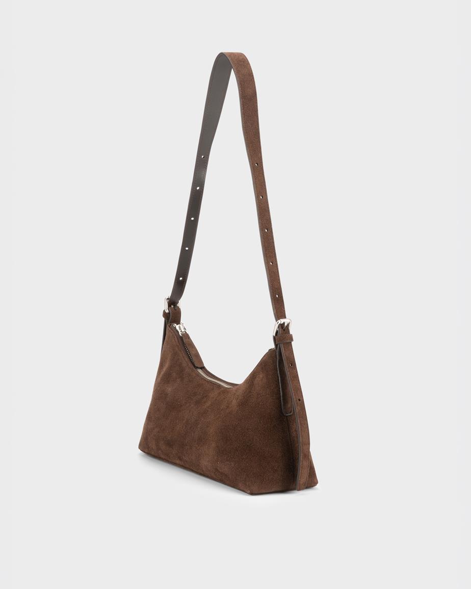Vagabond Bari Mini Tasche - Dunkelbraunes, Veloursleder