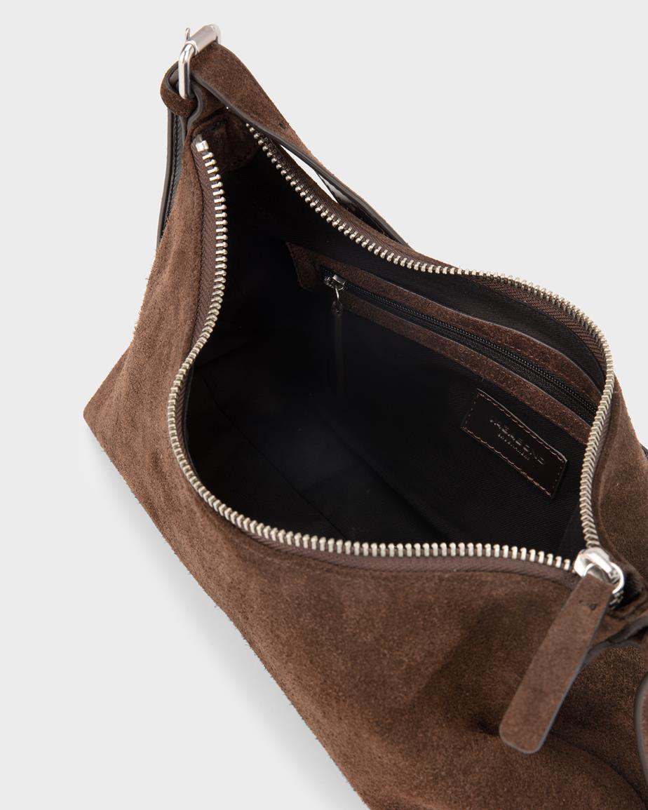 Vagabond Bari Mini Tasche - Dunkelbraunes, Veloursleder