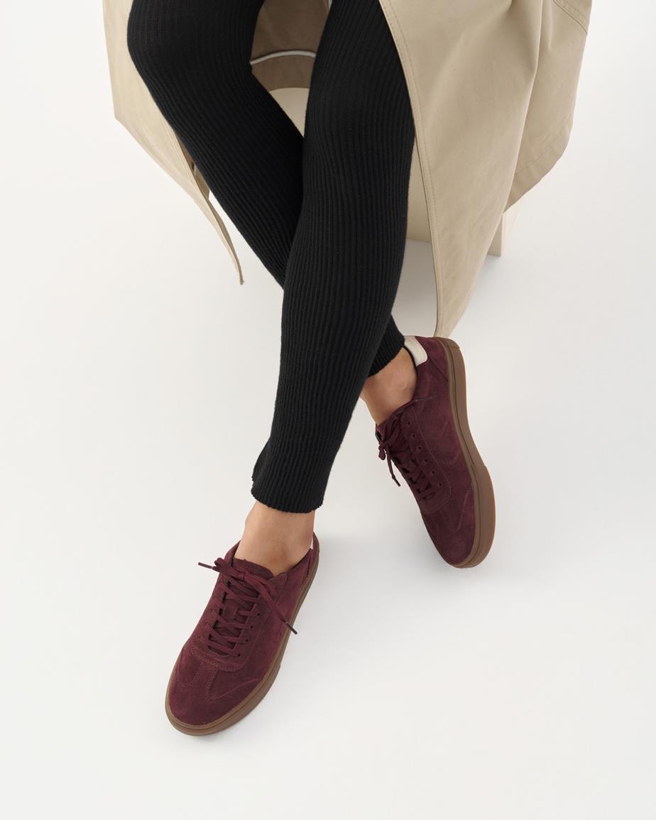 Vagabond Cody Sneaker - Dunkelrotes, Wildleder/Komb