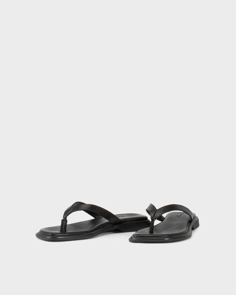 Vagabond Izzy Sandalen - Schwarzes, Geprägtes Leder